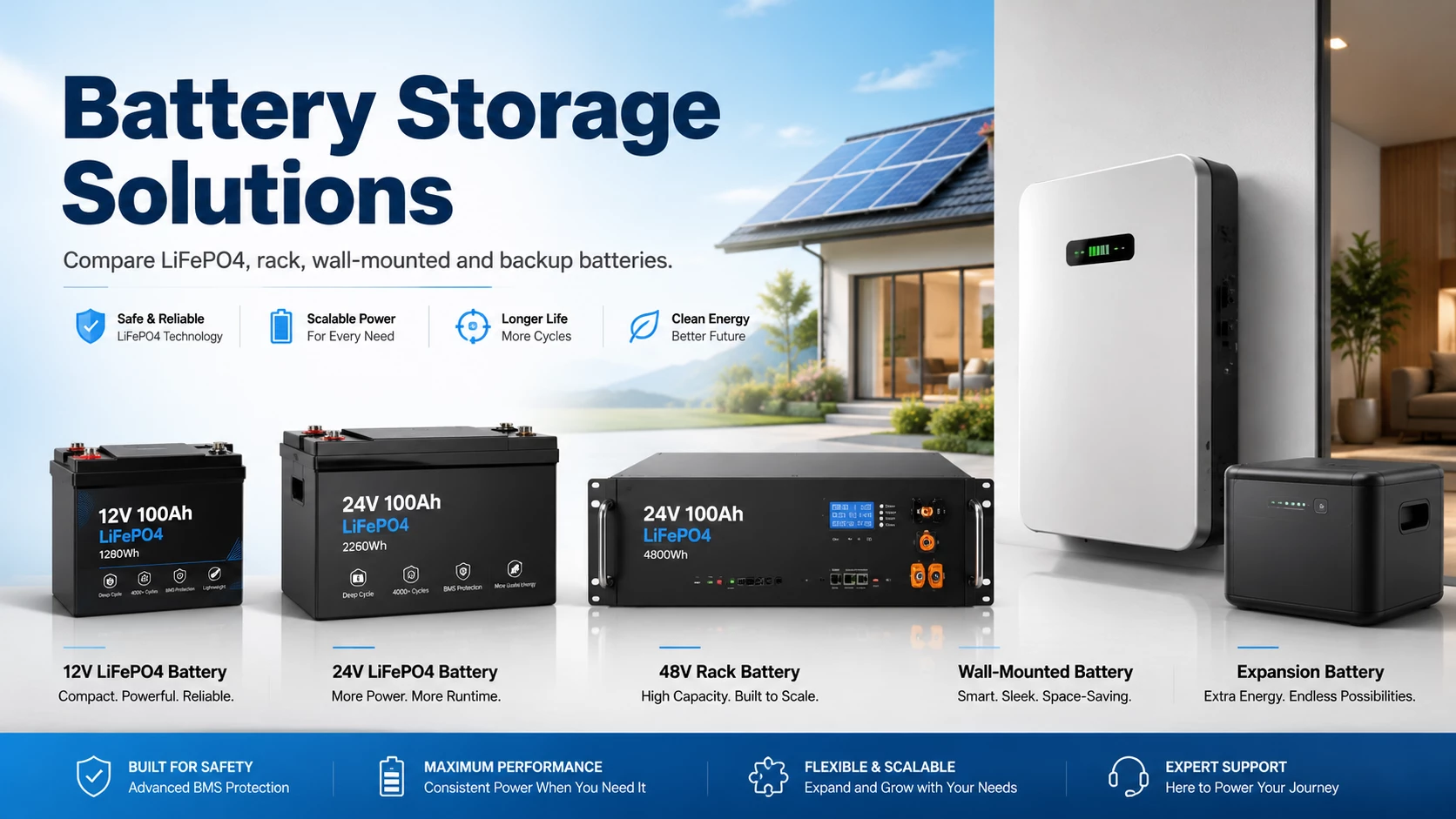 Solar batteries and energy storage systems
